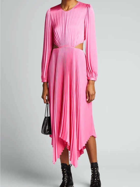 A.L.C. Dresses & Skirts - A.L.C. Naples Pleated Cut Handkerchief Dress Pink Event Summer Womens 14
